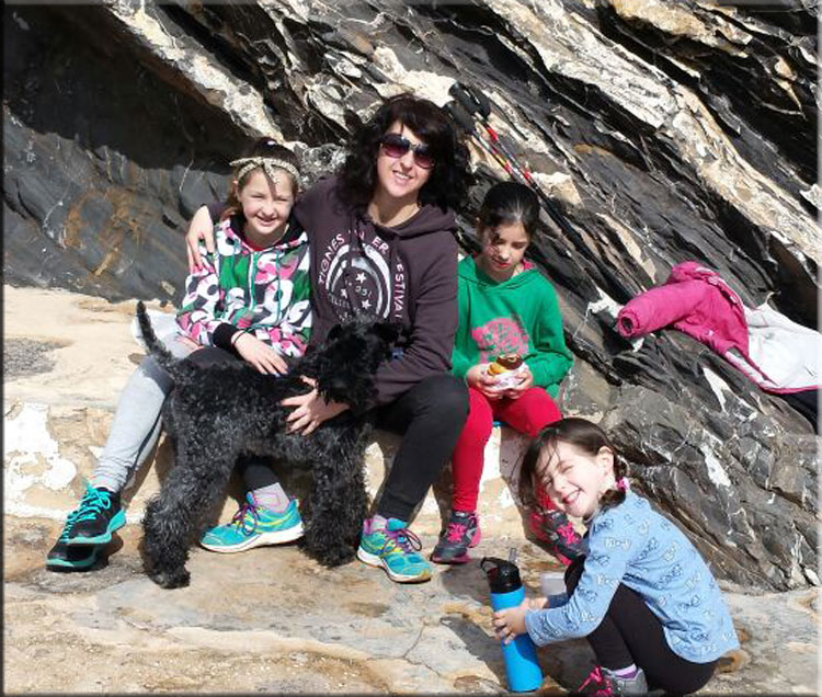 Kerry Blue Terrier de La Cadiera. Namor con su familia