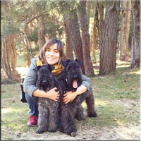 Kerry Blue Terrier de La Cadiera. Clara & Camilo con Ro