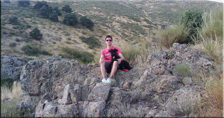 Kerry Blue Terrier de La Cadiera. Adrian con Cooper !!!