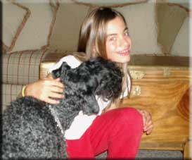 Kerry Blue Terrier de La Cadiera. Geure con Lucia algunos años despues.